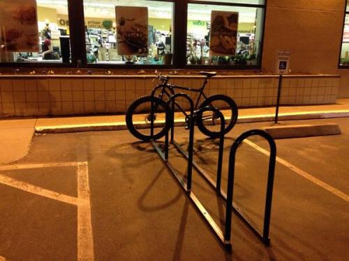 Bike parking at Whole Foods Waterman